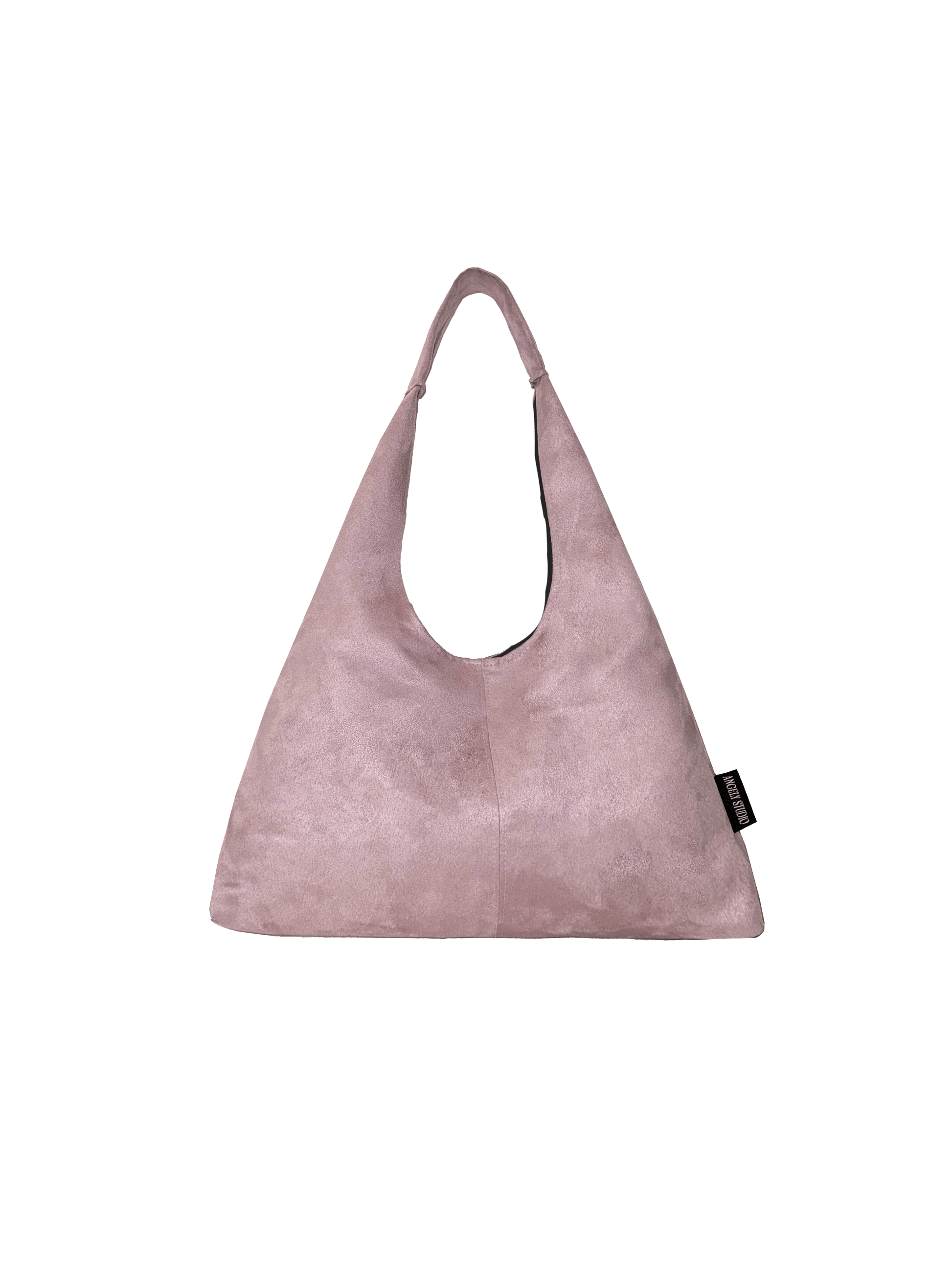 Everyday Pink suede shoulder handbag by Angely Studio