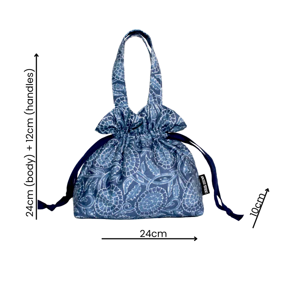 Dimension Blu Drawstring bagCandy Bag - Angely Studio