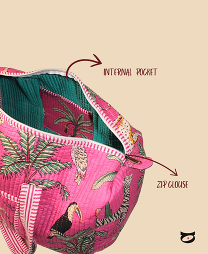 Soft Quilted Duffle Bag - Vibrant, Stylish, and Travel-Ready