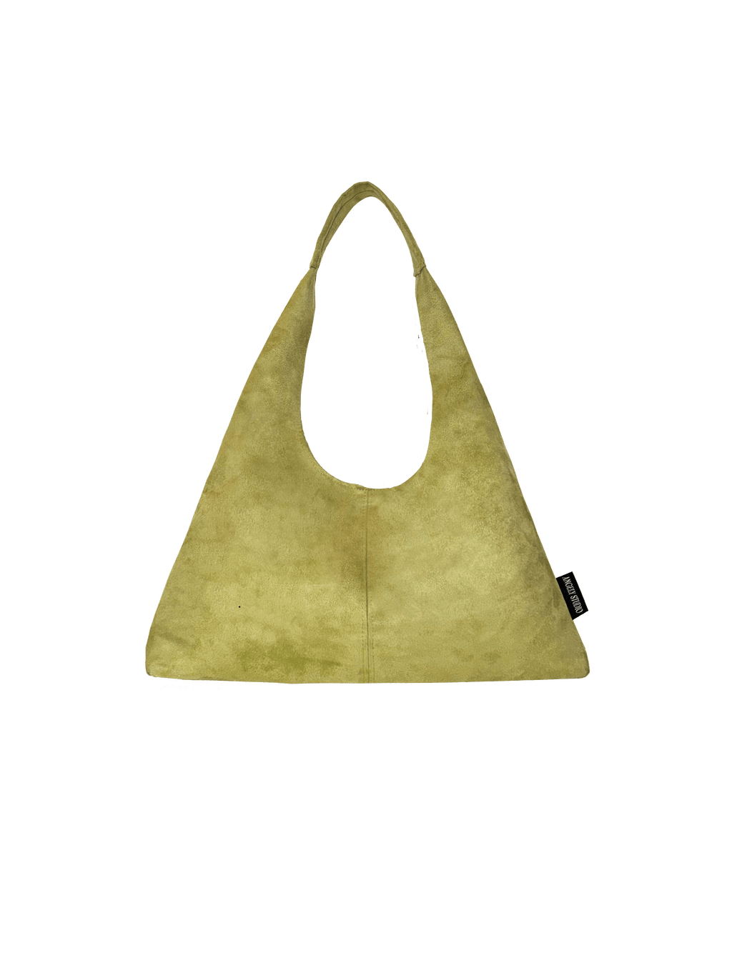 Everyday Green suede shoulder handbag by Angely Studio