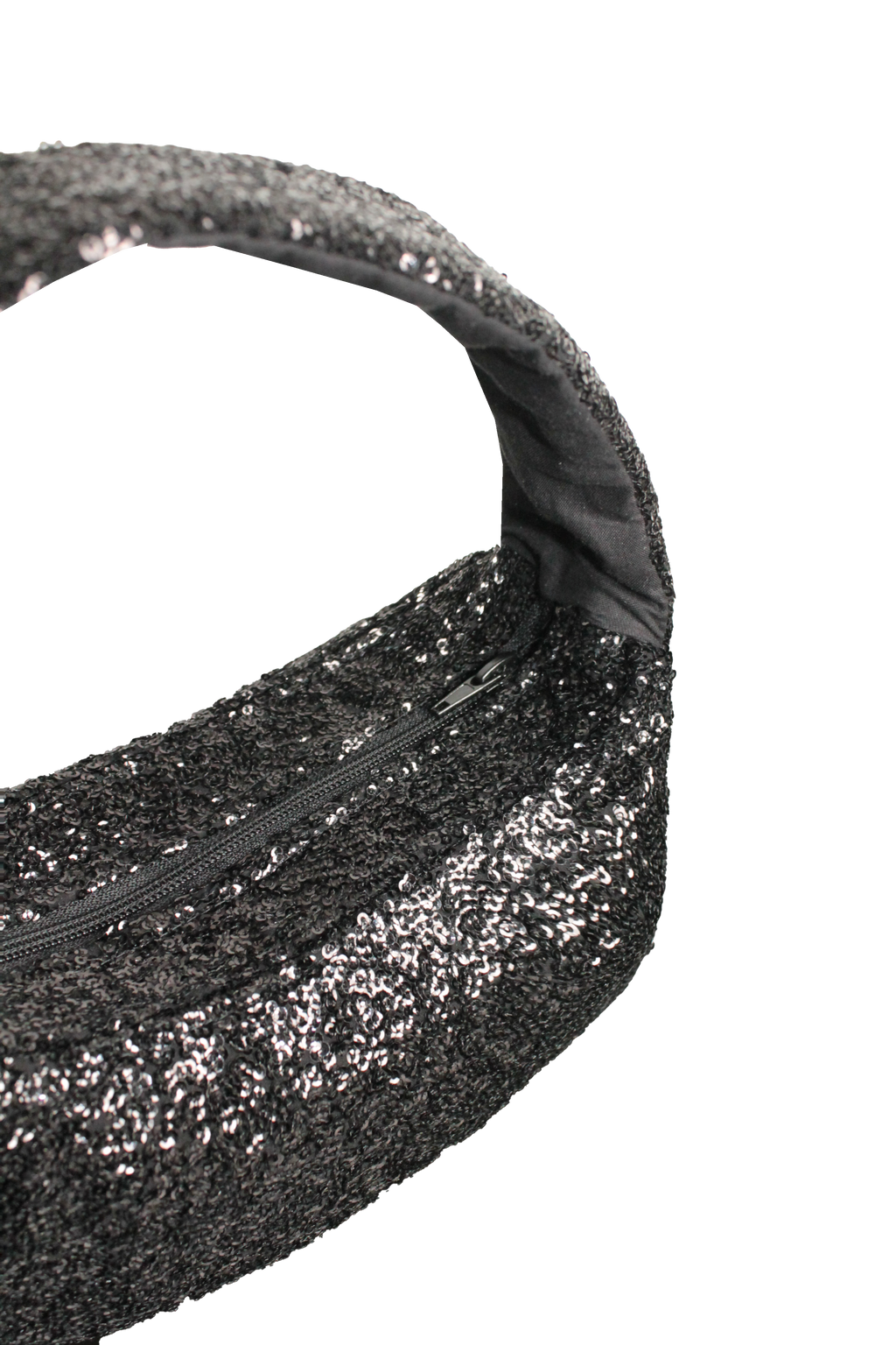 The Moon Bag: Sequin Shoulder Bag – Sparkly Evening & Party Purse with Inside Pockets