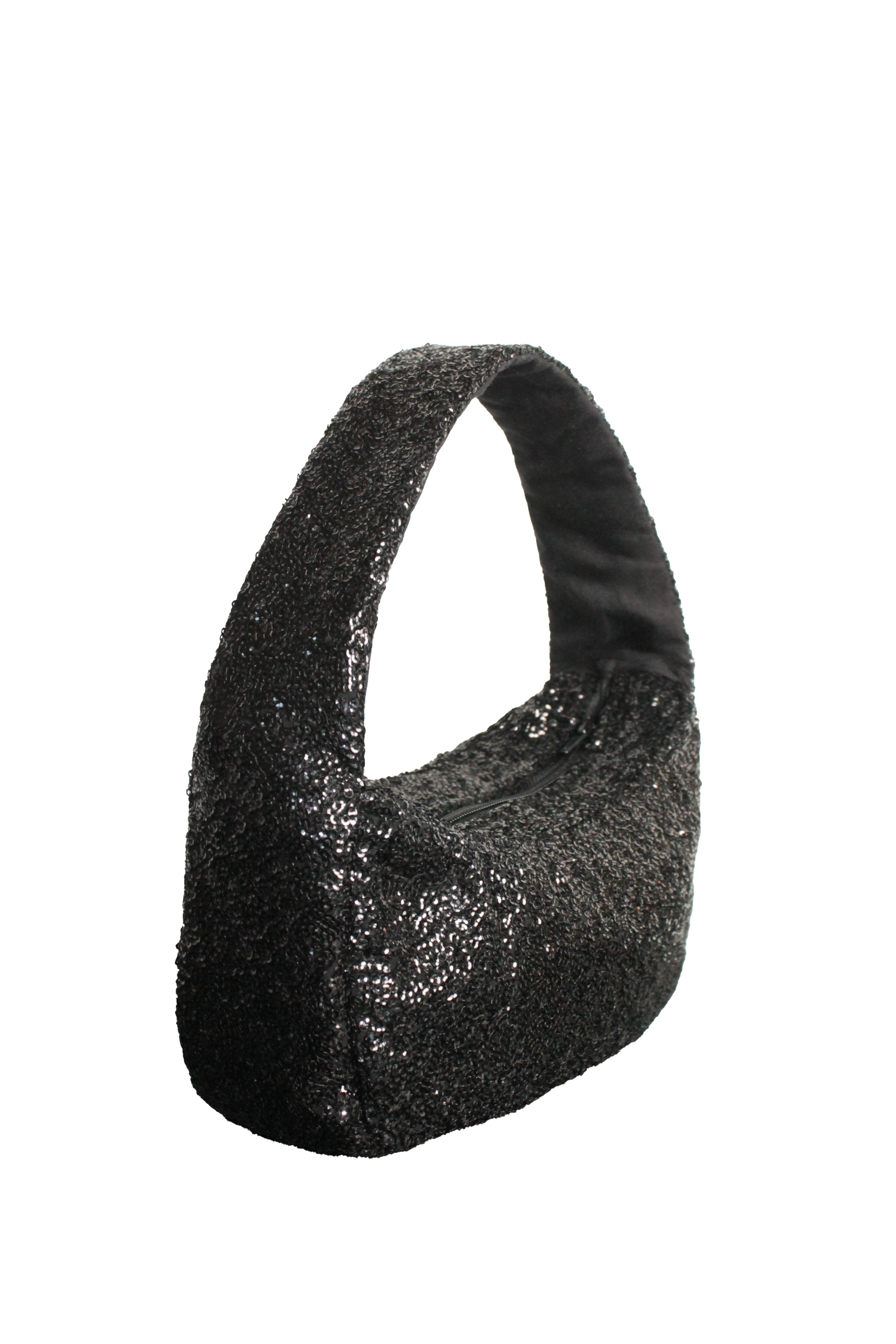 The Moon Bag: Sequin Shoulder Bag – Sparkly Evening & Party Purse with Inside Pockets