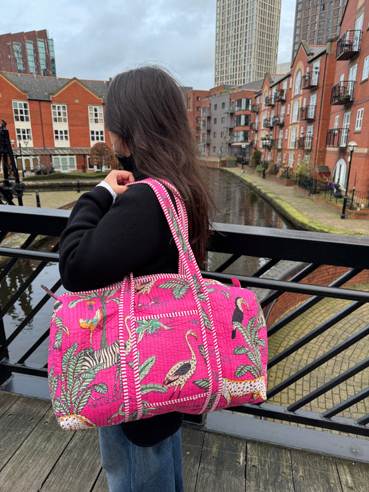 Soft Quilted Duffle Bag - Vibrant, Stylish, and Travel-Ready